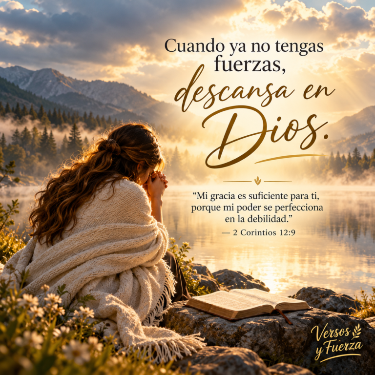 🤍 Cuando ya no tengas fuerzas, descansa en Dios.