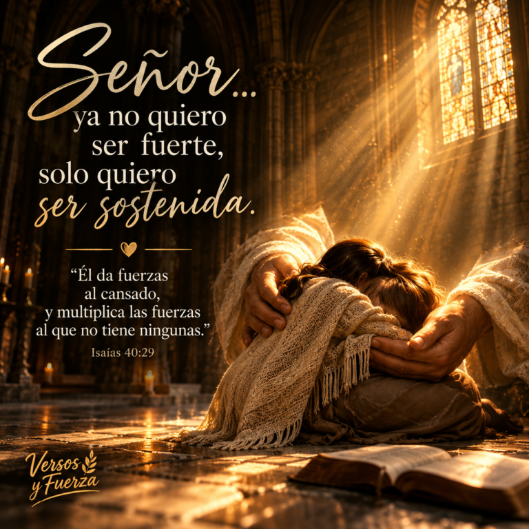Señor… ya no quiero ser fuerte, solo quiero ser sostenida.