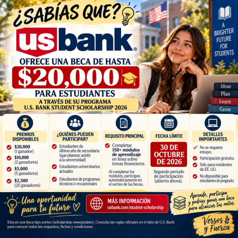 U.S. Bank Student Scholarship 2026