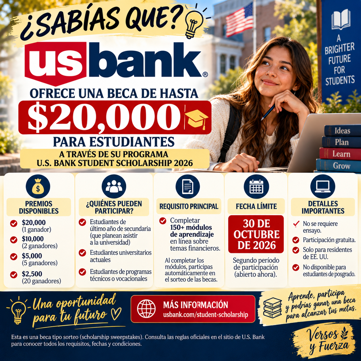 U.S. Bank Student Scholarship 2026